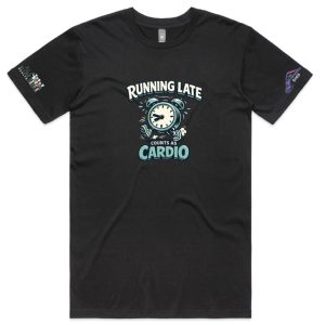 Punny Tees Running Late Counts as Cardio